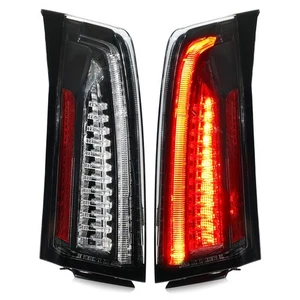 Red Upgrade Black LED Tail Light For 2013-2018 Cadillac ATS Sedan Left+Right Set - Picture 1 of 11