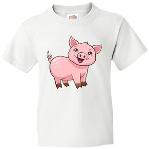 Inktastic Cute Pig Youth T-Shirt Animals Piggy Pigs Piggies Hearts Love Farm Fun - Picture 1 of 11