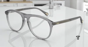 CHLOE CH0010O 002 Pilot Grey Transparent Demo Lens 54 mm Women's Eyeglasses - Picture 1 of 7