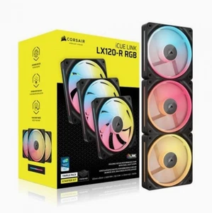 CORSAIR iCUE Link LX120-R RGB PWM Starter Kit Reverse Fan 120mm (Black)/Tracking - Picture 1 of 1