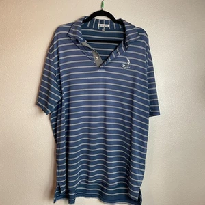 Peter Millar Summer Comfort Pinehurst Golf Poloshirt Herren XL gestreift blau - Bild 1 von 11
