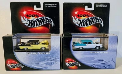 Lot of 2 100% Hot Wheels Cool Collectibles Black Box 1957 Chevy 150 Sedan - Image 1 of 4