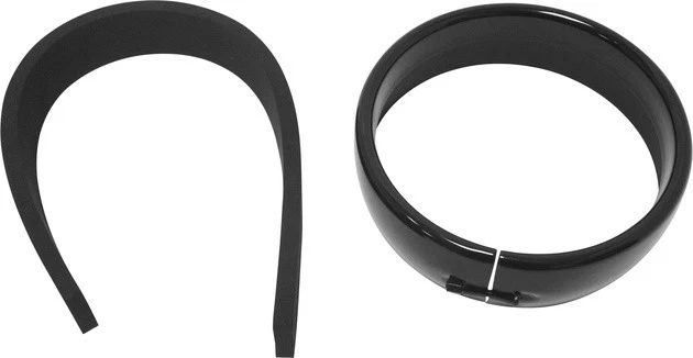HardDrive Frenched Headlight Trim Ring Black 5-3/4" Clamp Style #38-047GB Foto 1 de 1