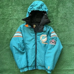 Men’s L - NFL Football Pro Player Reversible 90s Vintage Dolphins Zip Up Jacket - Picture 1 of 6
