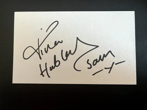 TINA HOBLEY - CORONATION ST / HOLBY CITY ACTRESS - SIGNED WHITE CARD - Picture 1 of 1