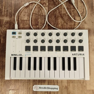 Arturia MiniLab Mk II 2 Keyboard Controller Piano White Music Production Tested - Image 1 of 4