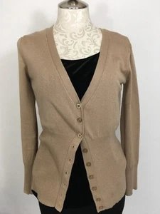 Stephanie Rogers Strickjacke Pullover Damen klein beige eng Strick Knopfleiste - Bild 1 von 4