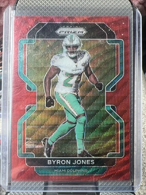 2021 Panini Prizm - Byron Jones #110 Red Wave Prizm /149 - Image 1 of 2