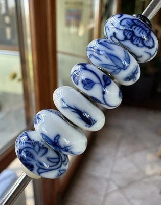 Trollbeads Brush of Blue Set • Porzellan • Limitiert 2019 • neu • selten - Bild 1 von 4