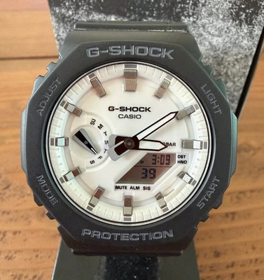 G-Shock GA2100WD-1A High Contrast Black and White Casioak Analog Digital - Image 1 of 4