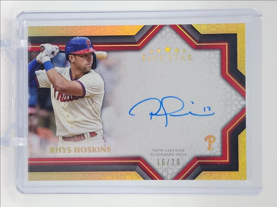 RHYS HOSKINS 2023 TOPPS FIVE STAR FIVE STAR SIGNATURE PHILLIES AUTO /20 Q0902 - Image 1 of 2