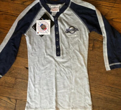 NWT Milwaukee Brewers Girls Jeweled Logo Ryan Braun Shirt M 7/8 Cute! - Image 1 of 4