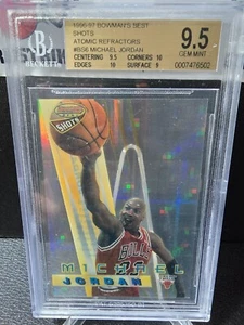 1996-97 Bowman's Best Shots Atomic Refractor MICHAEL JORDAN #BS6 BGS 9.5 2×10... - Picture 1 of 2