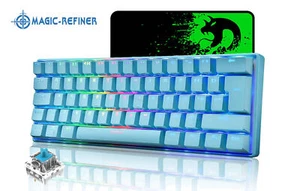 UK MK21 Portable 60% Mechanical Gaming Keyboard RGB Backlight for PS4 PS5 PC Mac - Picture 1 of 11