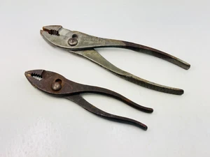 Vintage 2pc Cee Tee Ceetee Co., Crescent Tool Co Slip-joint Plier 7.75" & 6.5" - Picture 1 of 12
