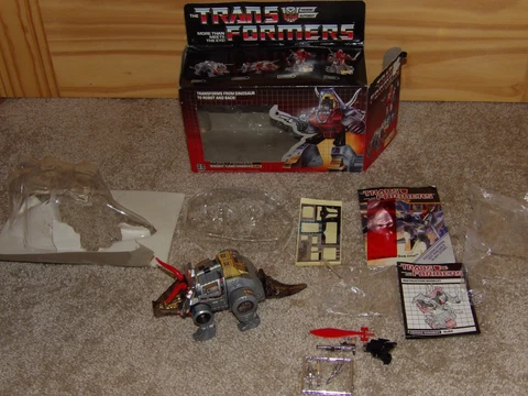SLAG DINOBOT COMPLETE WITH BOX, BUBBLE LOT VINTAGE ORIGINAL G1 TRANSFORMER Cover
