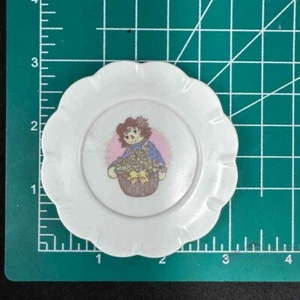 Raggedy Ann & Andy Replacement  3" Plastic Toy Plate Dish Saucer Single Dish - Picture 1 of 7