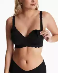 Momcozy TWO Pack Nursing Bra Cream and Black Color Jelly Strip MSRP $75 - Picture 1 of 9