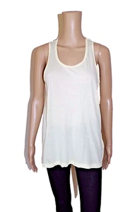 €60 DIESEL sz S WOMENS BLOUSE TANK TOP TEE T-SHIRT SUMMER VISCOSE BEACH YELLOW - Picture 1 of 6