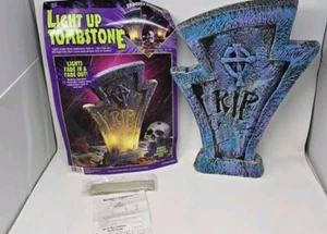 Vintage Easter Unlimited Halloween Outdoor Dimming Light RIP Tombstone Blow Mold - Picture 1 of 9