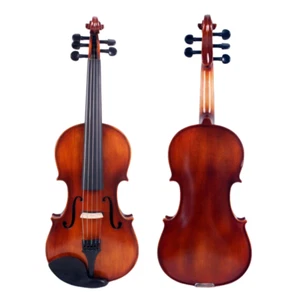 15.5 in 5 string Viola Maple spruce solid Ebony fittings steel strings Handmade - Picture 1 of 4