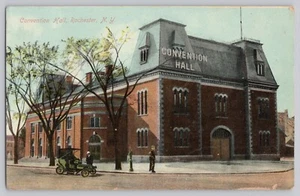Postcard Convention Hall Rochester New York NY c1909 Car Bystanders - Picture 1 of 2