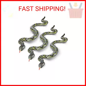 FUTUREPLUSX Inflatable Snake, 3PCS Fake Snake Animal Pool Floats Blow Up Snakes - Picture 1 of 2