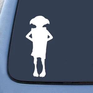 Magic Elf Silhouette Dobby - White Vinyl Decal Car Windows laptop Harry Potter - Picture 1 of 2