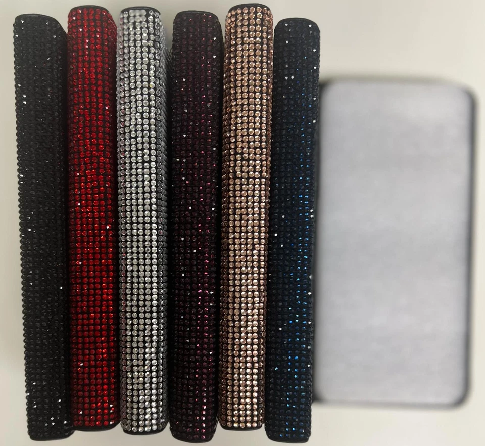 Bling, 2 Sides SWAROVSKI ELEMENTS CRYSTAL, Wallet Case for iPhone 14 Series - Image 1 of 1