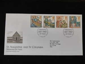 GB Royal Mail FDC - 1997 Sant'Agostino e San Columba (francobollo: tipo 2) - Foto 1 di 1