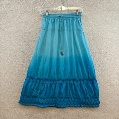 Maxi Falda Midi De Colección XS S Ombre Pradera Cottagecore Hippie Boho Escoba Palo Foto 1 de 4