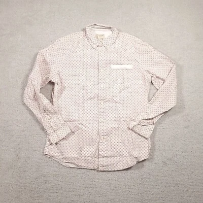 Colours By Alexander Julian Button Down Shirt Men Medium White Stretch Geometric - Image 1 of 4