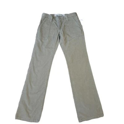 NWT WOMENS GAP LONG & LEAN CORDUROY BEIGE  PANTS SIZE 1 INSEAM 31.5" WAISTS 15" - Image 1 of 4