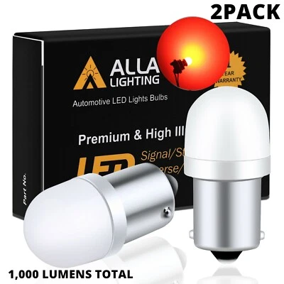 LED Red Rear Turn Signal Light Bulb for Harley Davidson Honda Kawasaki,Short Fit - Image 1 of 4