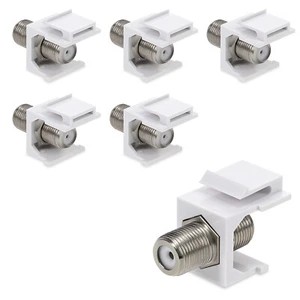 Set 6x módulo keystone para cable coaxial tipo F DVB-S DVB-S2 panel de conexión - Zdjęcie 1 z 6