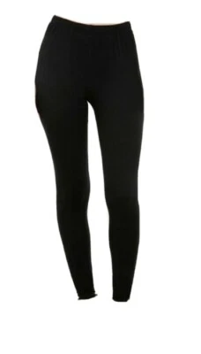 100% Cotton 4 way Stretchable Churidar  Leggings (Pack of 2) Black and White - Image 1 of 4