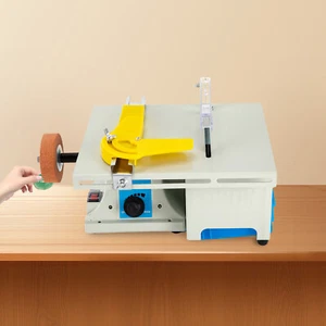Mini Table Grinder Gem Grinding Polishing Machine Rock Saw Jewelry Lapidary 750W - Picture 1 of 21