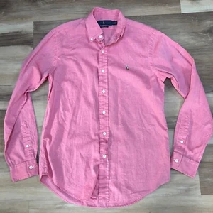 Ralph Lauren Shirt Mens Small Chambray Oxford Button Down Red - Picture 1 of 7