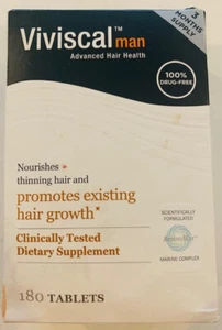 Viviscal Man Advance Hair Health Supplement 180 Tablets 3 Month Supply Ex 12/26 - Picture 1 of 3