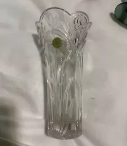 Vintage Princess House 9" AMERICAN ROSE Lead Crystal Vase - Picture 1 of 4