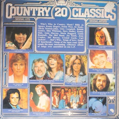 20 COUNTRY CLASSICS - VARIOUS - Vinyl LP - EMI - 1969 - VG - FREE POSTAGE (451) - Image 1 of 3