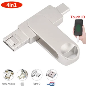 Unidad flash USB 3.0 1 TB 512 GB TIPO C OTG memoria pulgar 4 en 1 para iPhone PC - Imagen 1 de 20