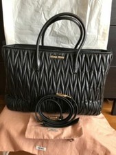 miu miu tote bolsa black
