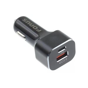 QUICK CAR CHARGER 36W 2-PORT USB TYPE-C PD POWER ADAPTER DC SOCKET for PHONES - Picture 1 of 6