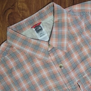 The North Face Plaid Button Up Short Sleeve Shirt Men's XL - Picture 1 of 8