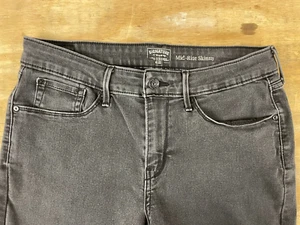 Levis Signature Mens Skinny Jeans Size 30 x 30 Black Mid Rise Stretch - Picture 1 of 4