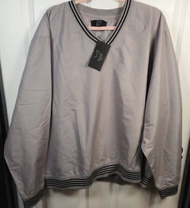 TGW Men's Waterproof Long Sleeve V Neck Athletic Pullover Jacket Size 3XL XXXL - Picture 1 of 9