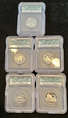 5 2001 S PR69 DCAM Signature Quarter Series Set limited 10,000 read. T8886 - Image 1 of 4