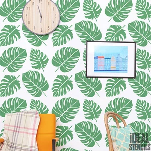 Tropical Hoja Plantilla Decoración Hogar Patrón Pared Pintura Manualidades - Imagen 1 de 8
