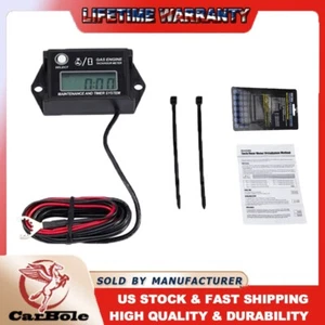 Super Waterproof Tiny Tach Digital Hour Meter Tachometer Resettable Job Timer US - Picture 1 of 23